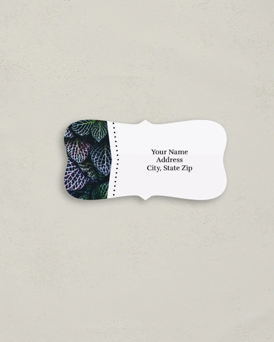 This is a 3" x 1½" Return Address Label called Enchanted Garden printed in full color