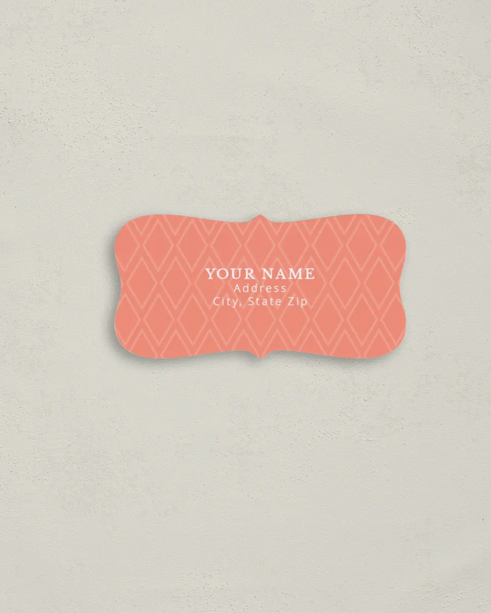 This is a 3" x 1½" Return Address Label called Diamond Garden printed in full color
