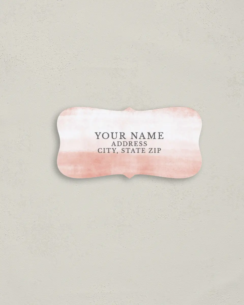 This is a 3" x 1½" Return Address Label called Chic Patina printed in full color