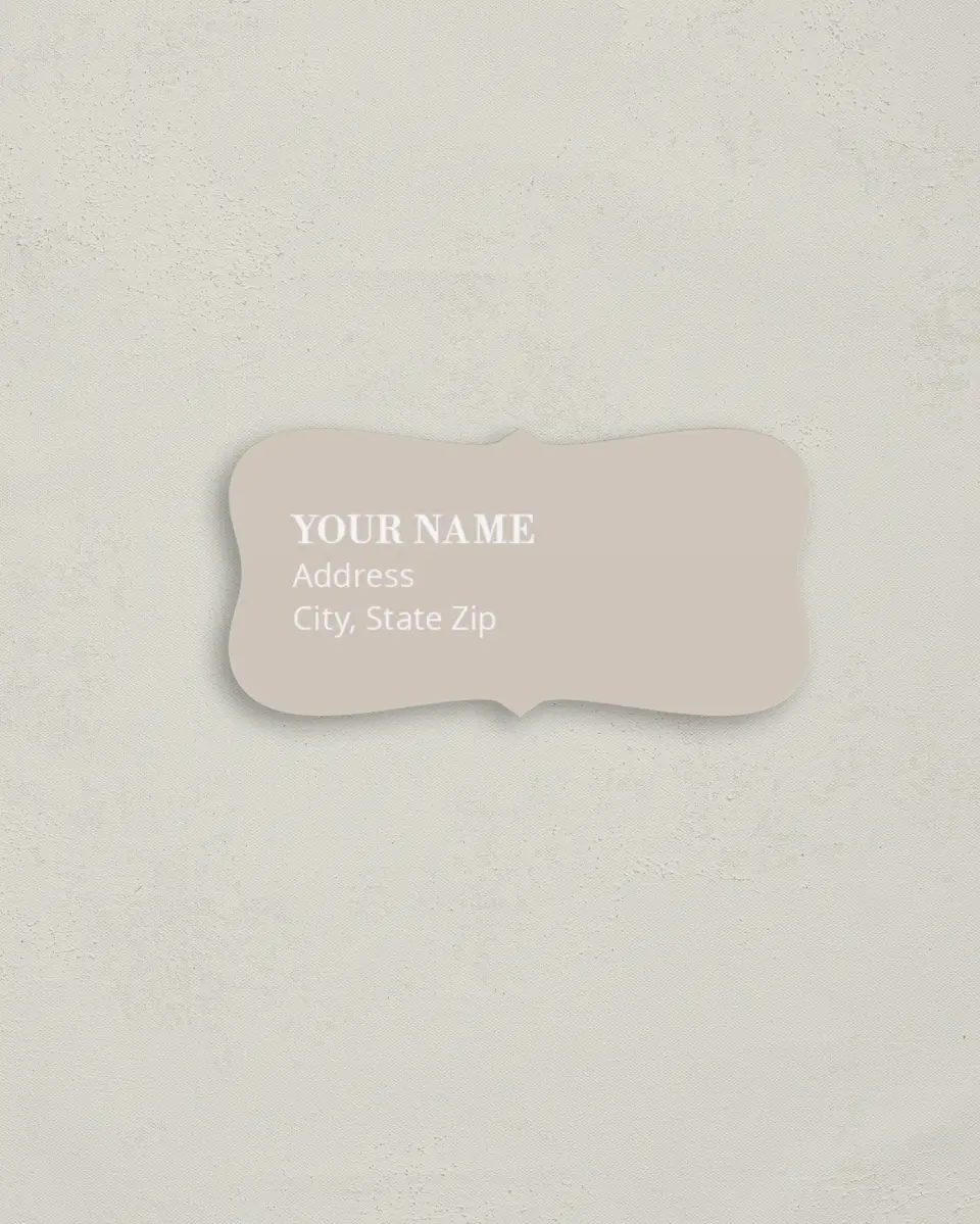 This is a 3" x 1½" Return Address Label called Antique Hydrangea printed in full color