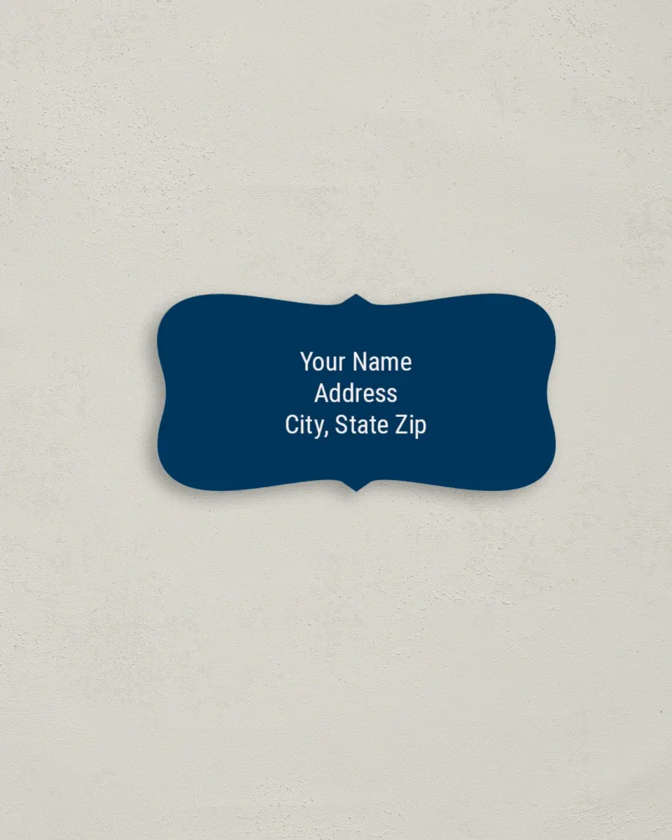 This is a 3" x 1½" Return Address Label called Posh Chevron printed in full color