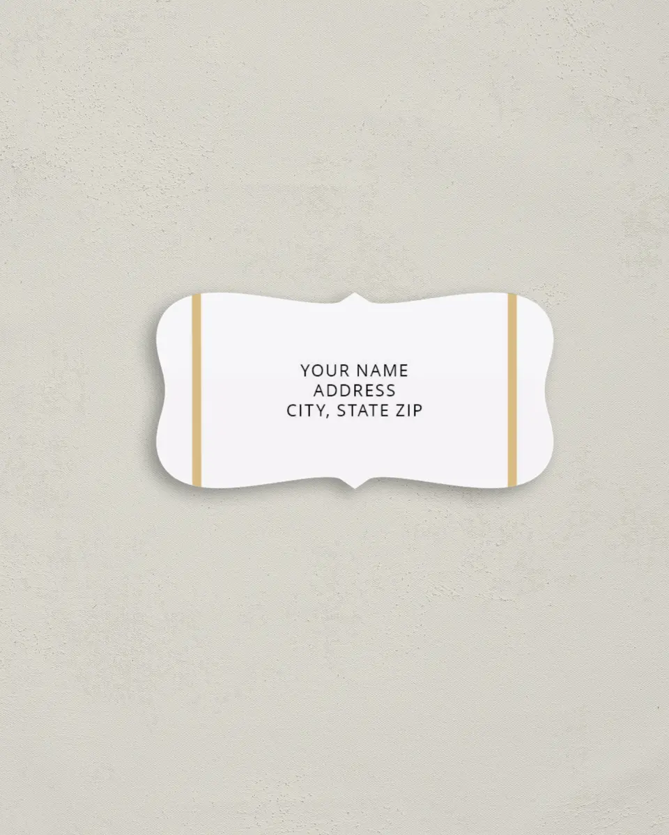 This is a 3" x 1½" Return Address Label called Grandeur Shine printed in full color
