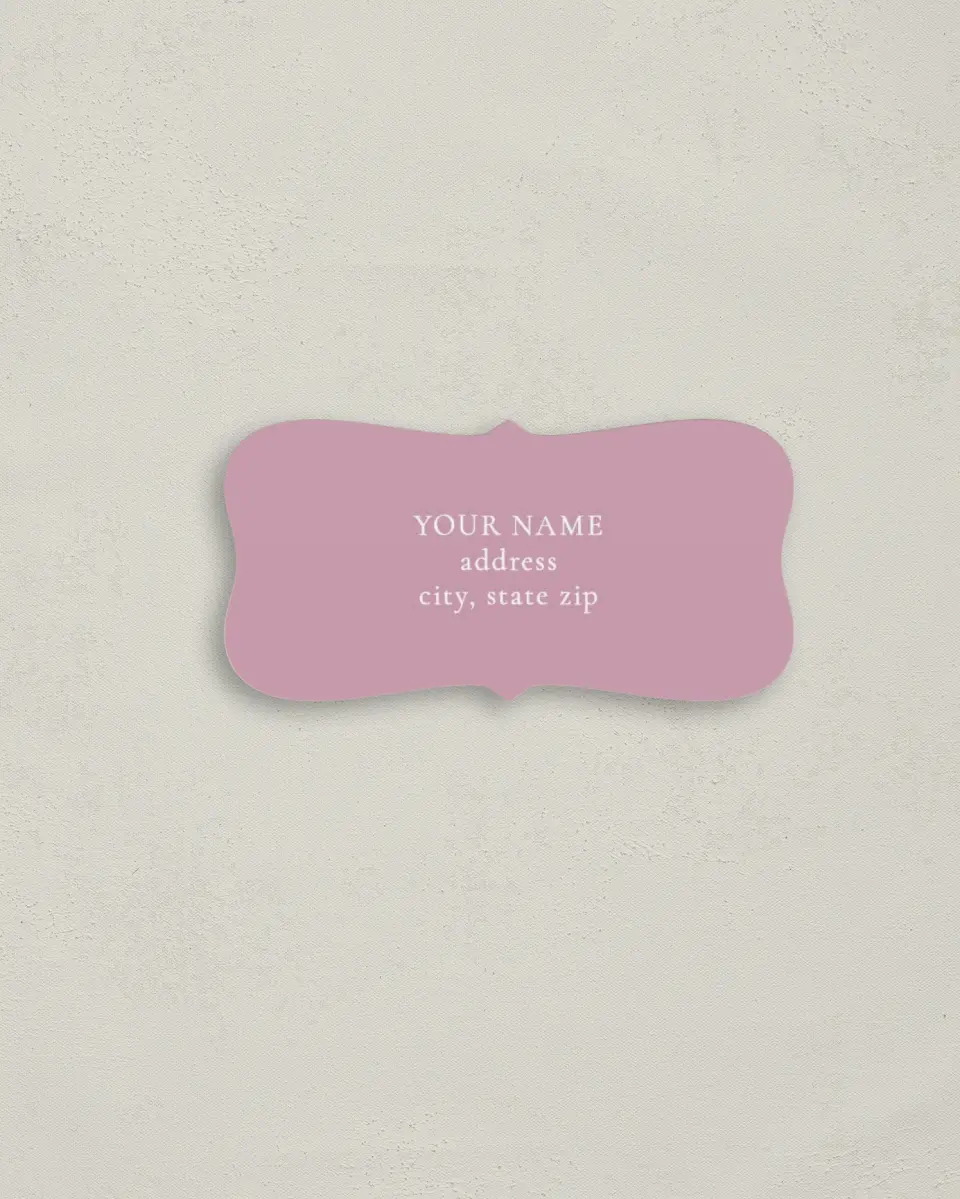 This is a 3" x 1½" Return Address Label called Antique Splendor printed in full color