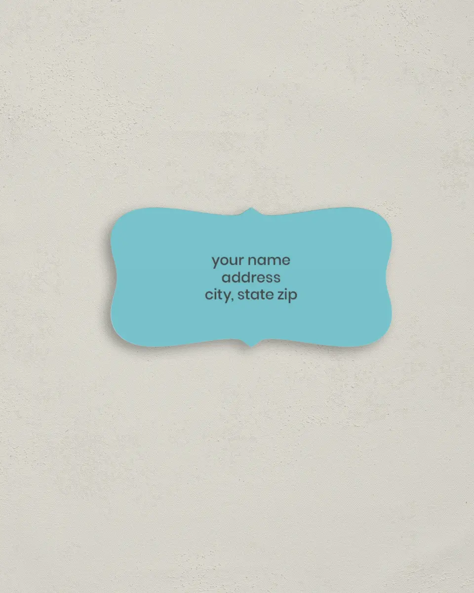 This is a 3" x 1½" Return Address Label called Mod Blocks printed in full color