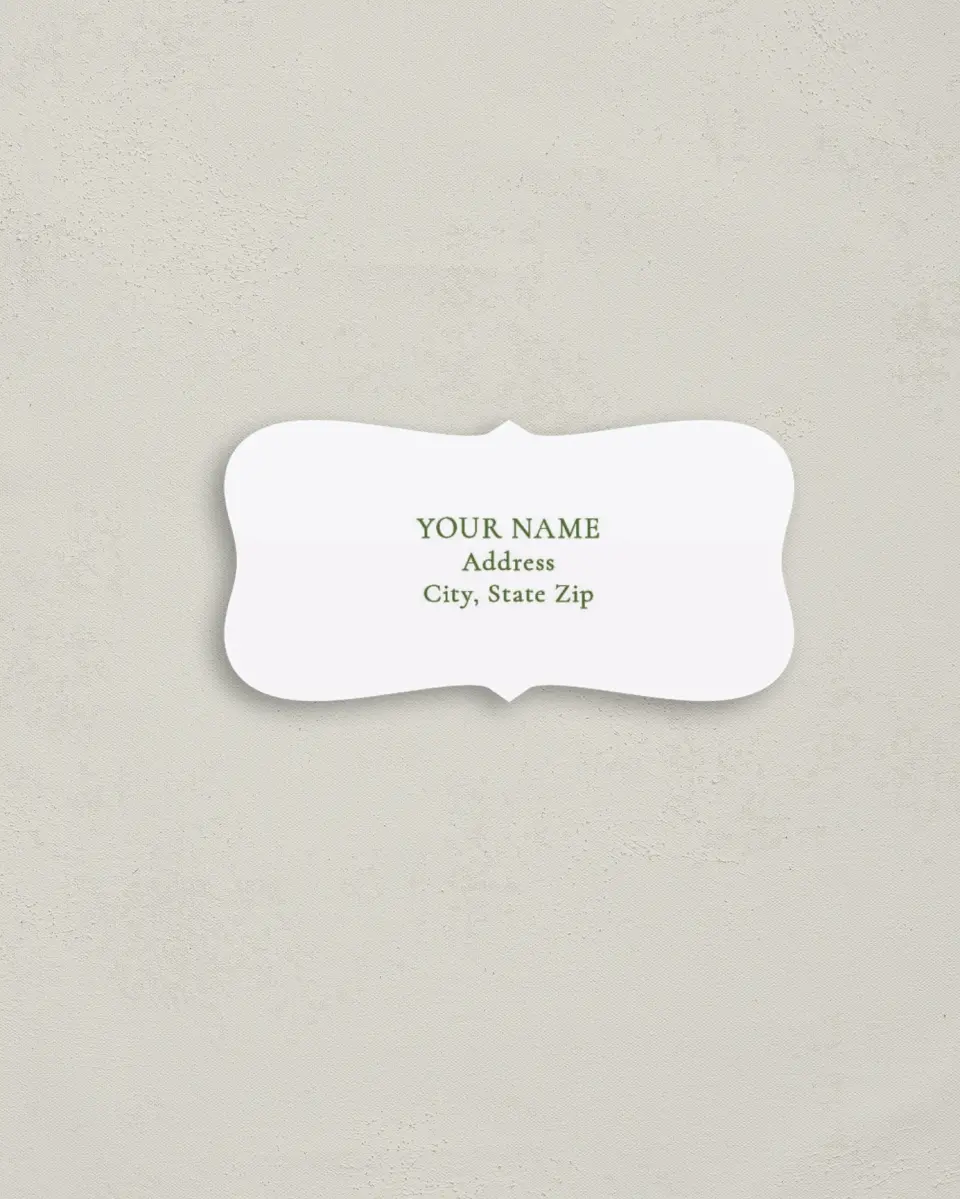This is a 3" x 1½" Return Address Label called Rustic Grace printed in full color