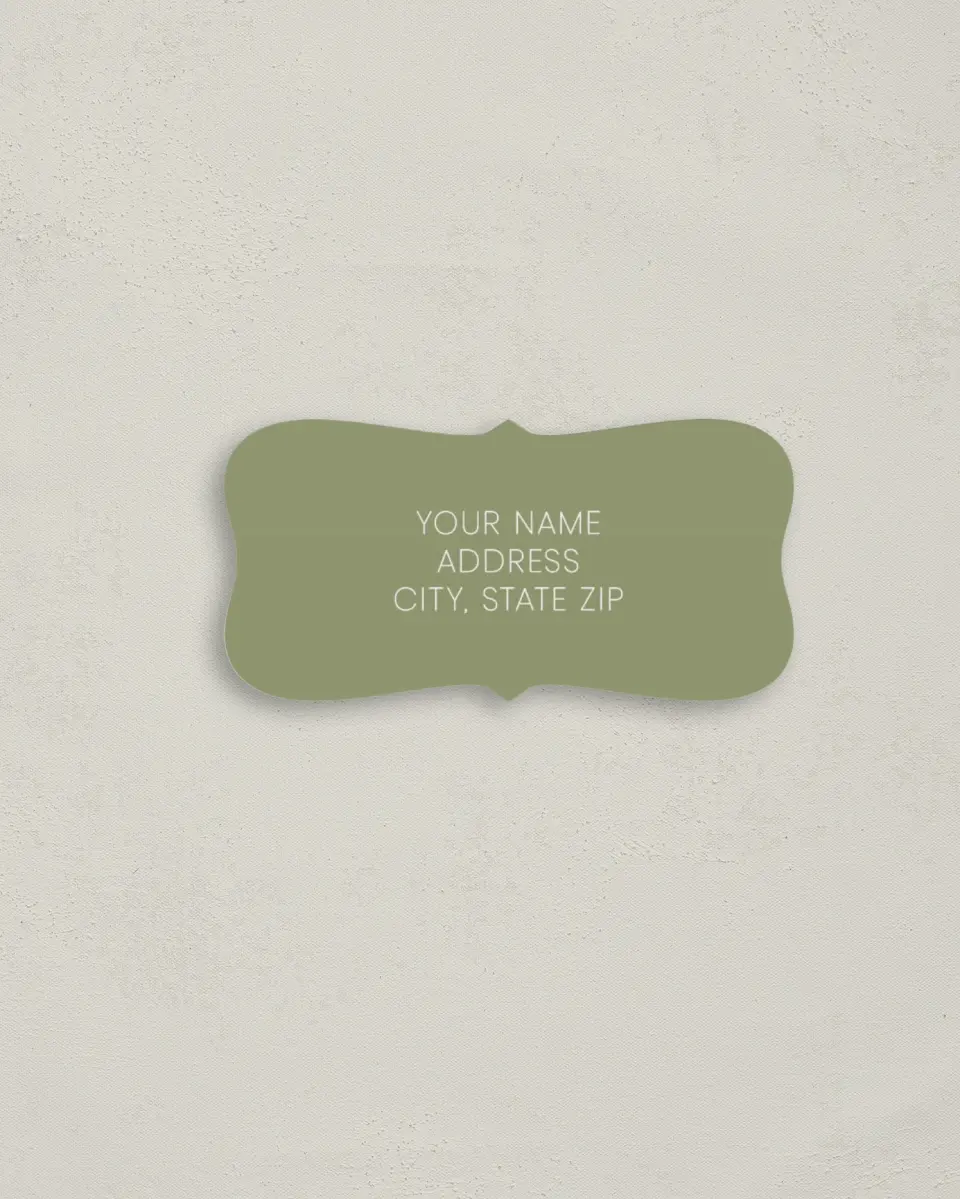 This is a 3" x 1½" Return Address Label called Heavenly Hearts printed in full color