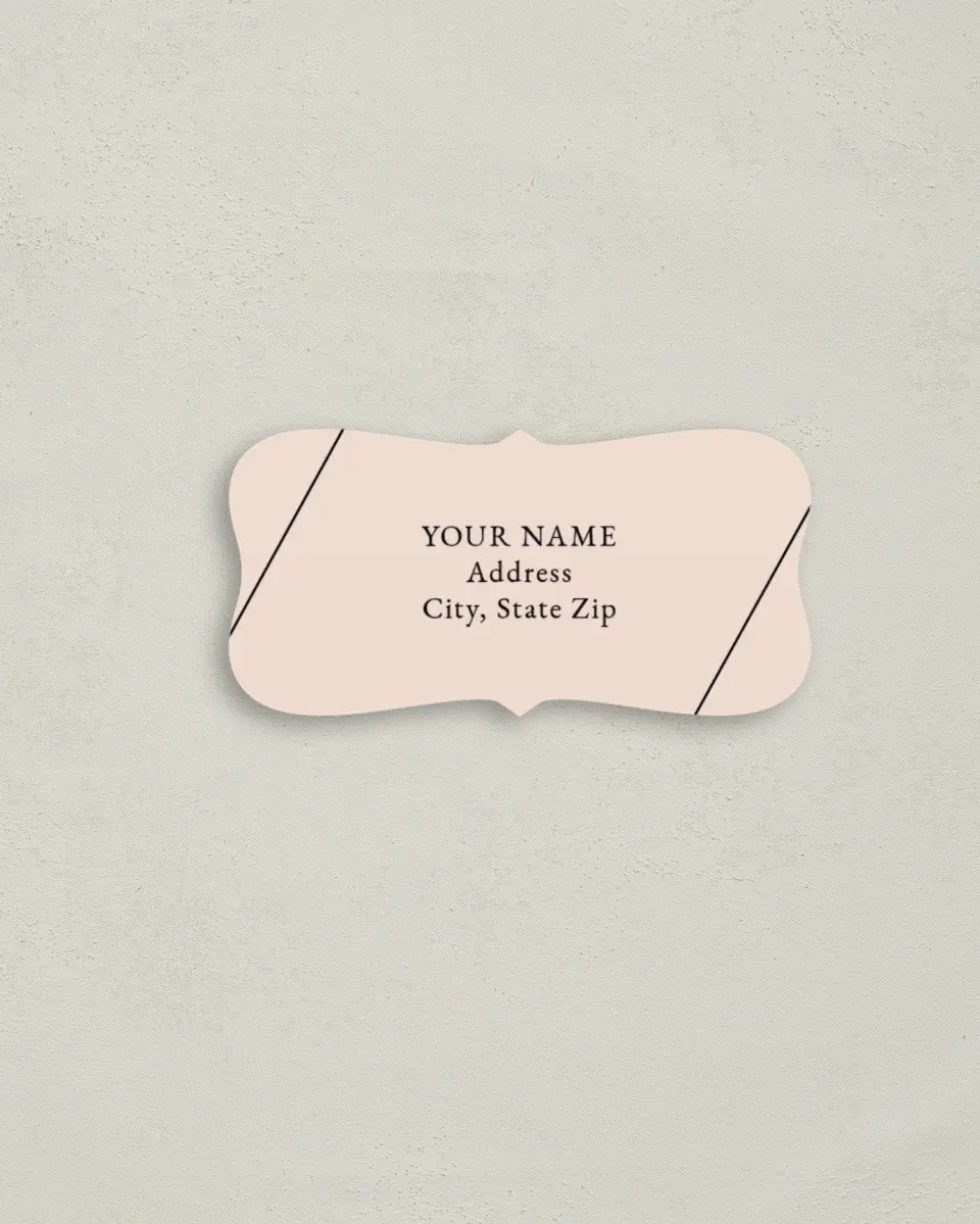 This is a 3" x 1½" Return Address Label called Love Sweet Love printed in full color