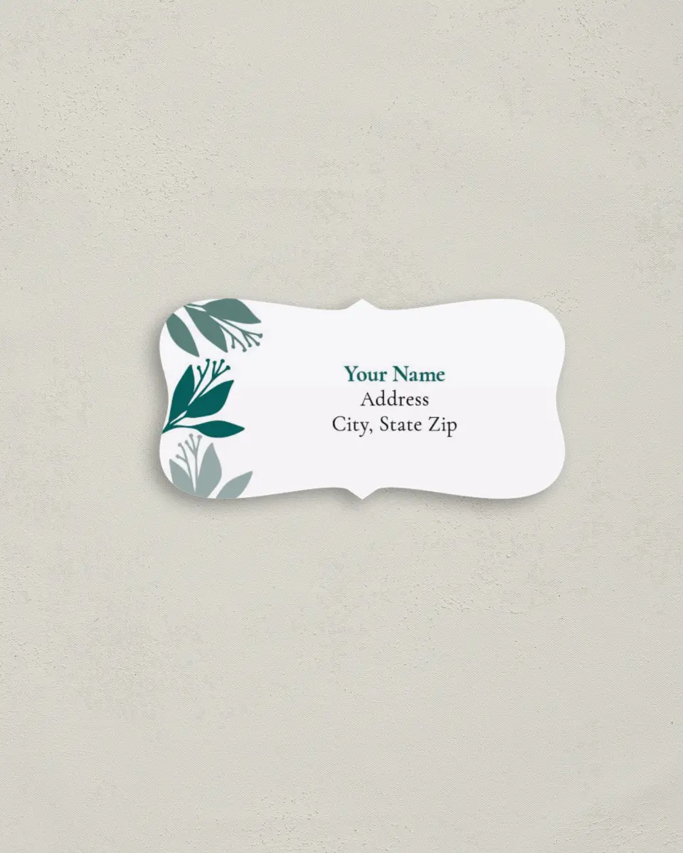 This is a 3" x 1½" Return Address Label called Blooming Delight printed in full color