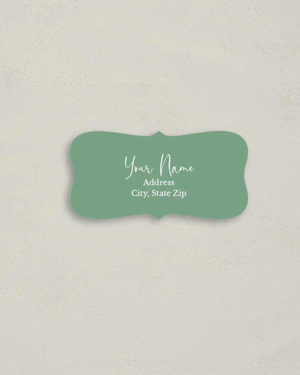 This is a 3" x 1½" Return Address Label called Breathtaking Boughs printed in full color