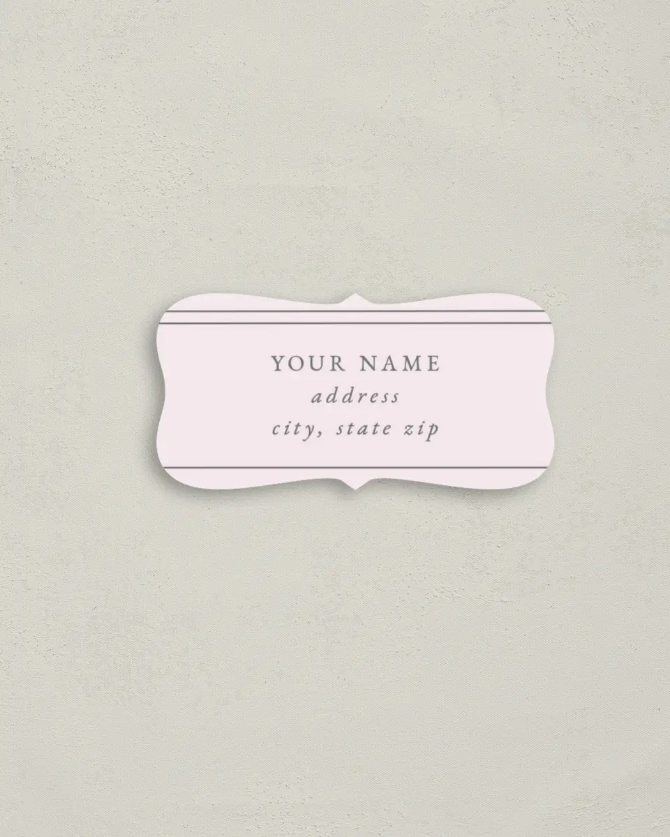 This is a 3" x 1½" Return Address Label called Harmonious Stripes printed in full color