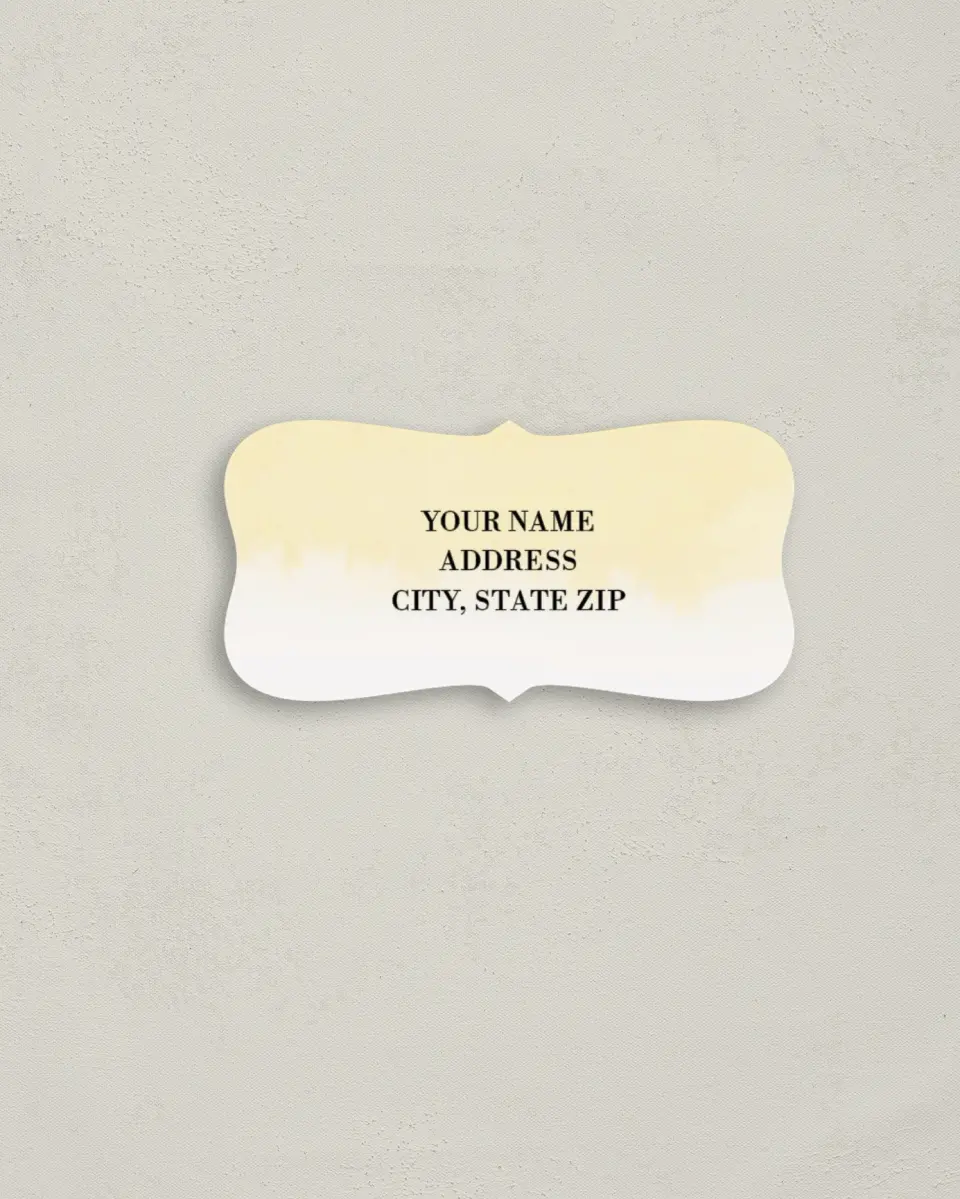 This is a 3" x 1½" Return Address Label called Cascading Light printed in full color