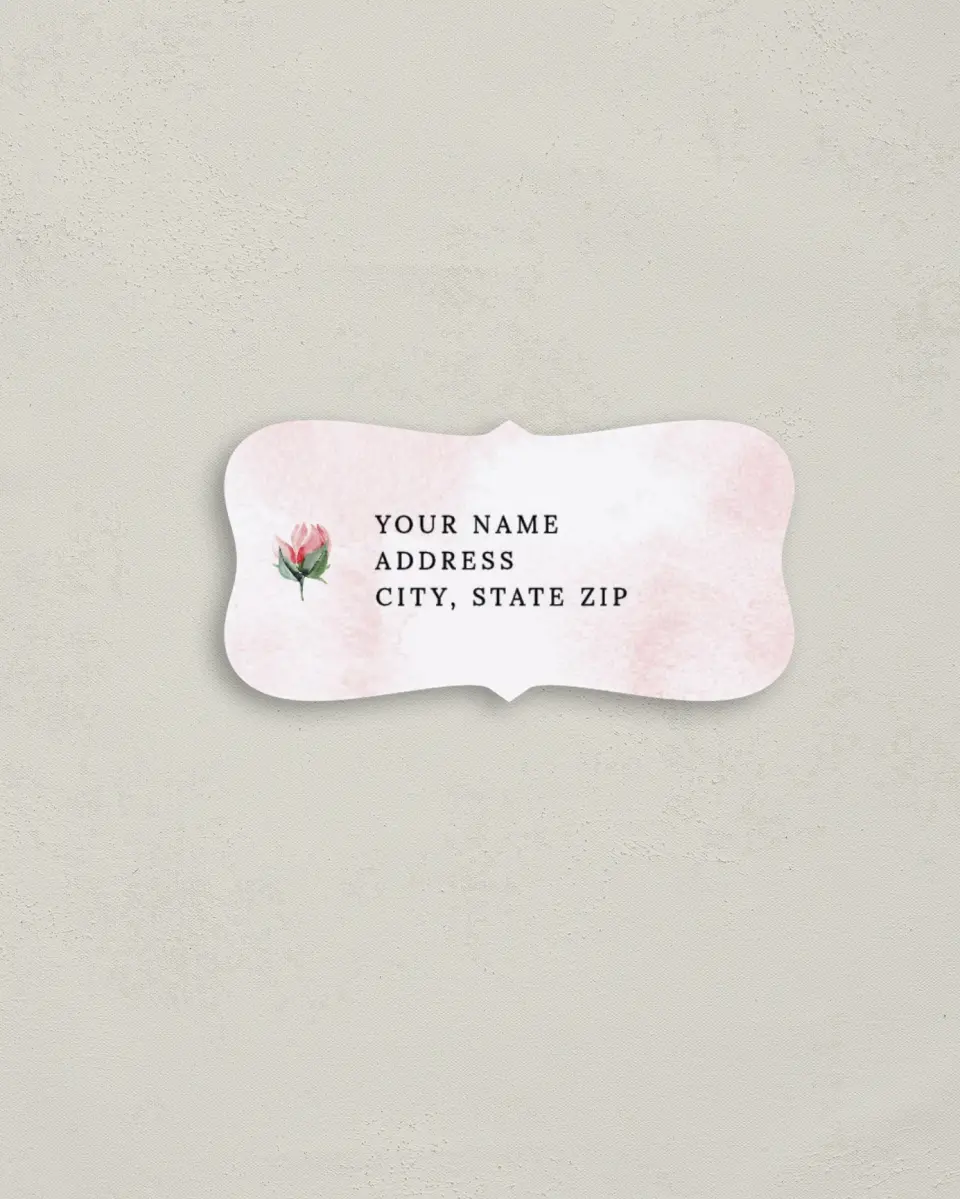 This is a 3" x 1½" Return Address Label called Enchanted Crown printed in full color