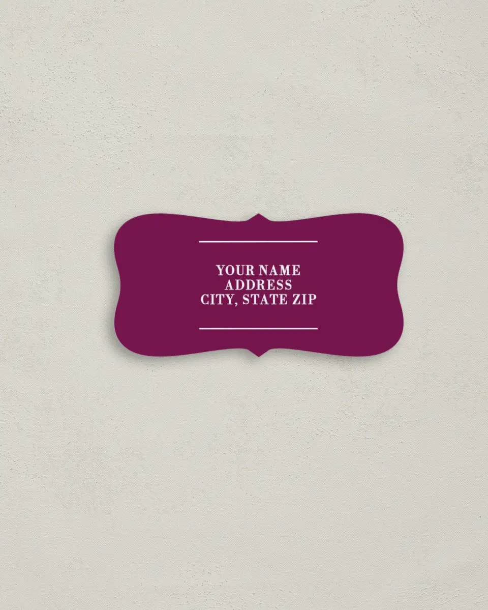 This is a 3" x 1½" Return Address Label called Marble Mystique printed in full color