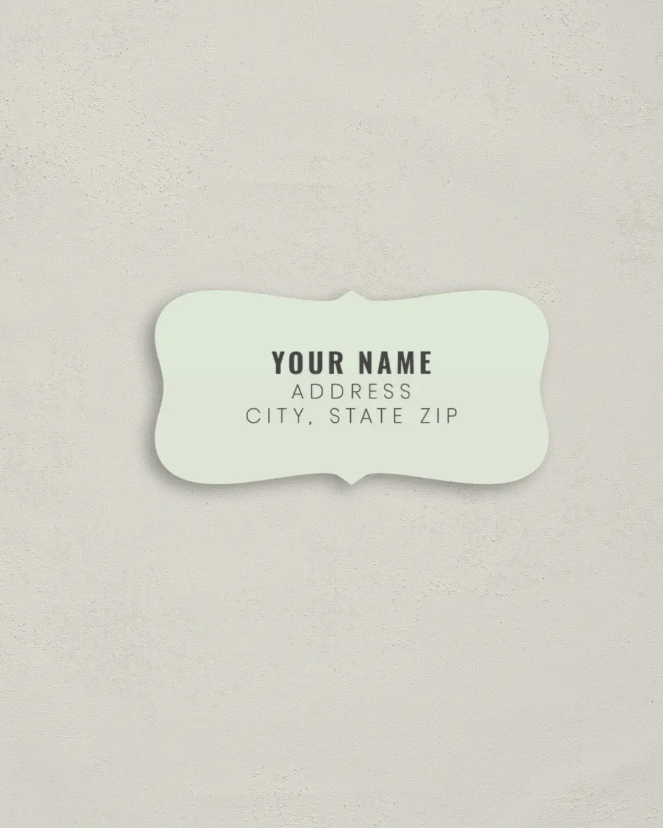 This is a 3" x 1½" Return Address Label called Geometric Weave printed in full color