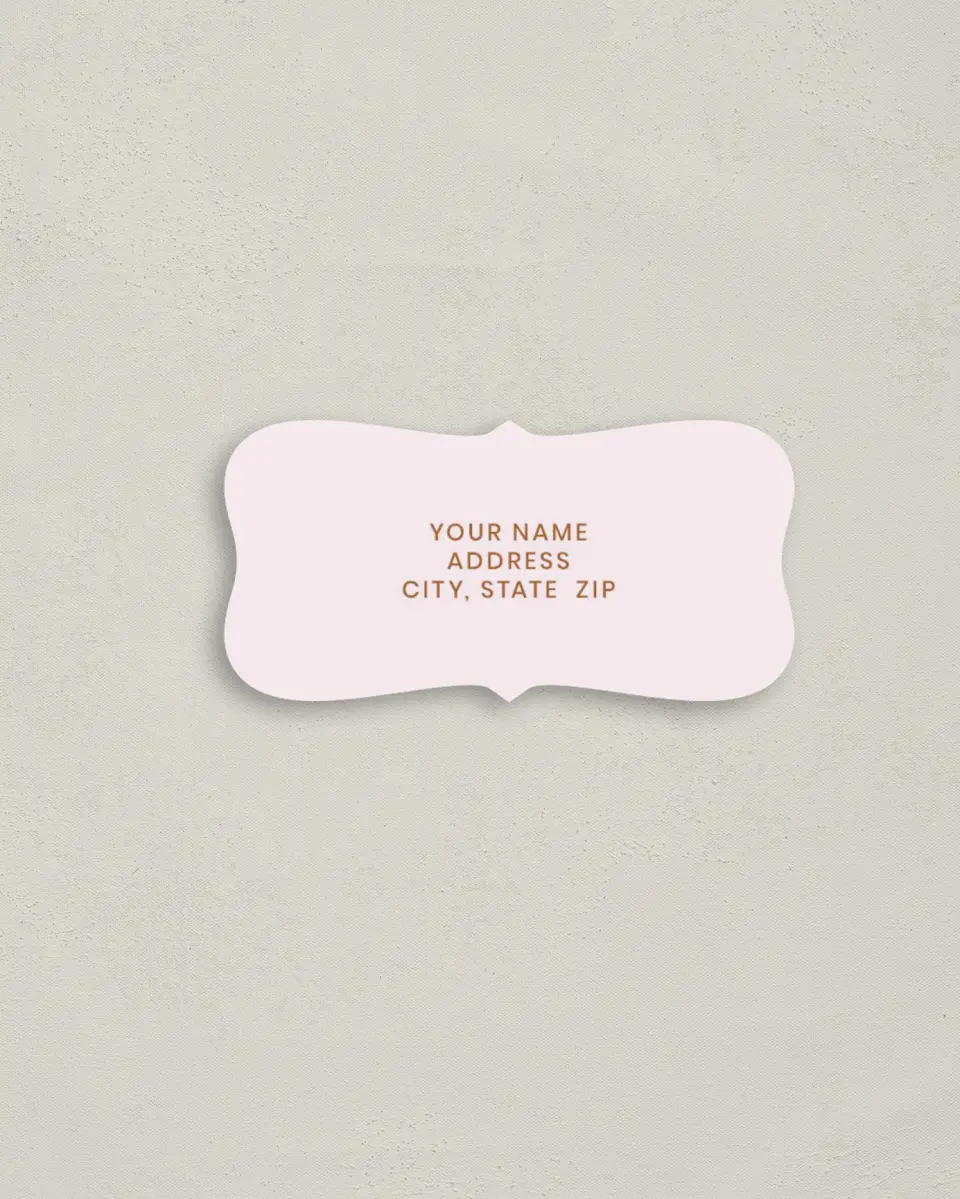 This is a 3" x 1½" Return Address Label called Dashing Strands printed in full color