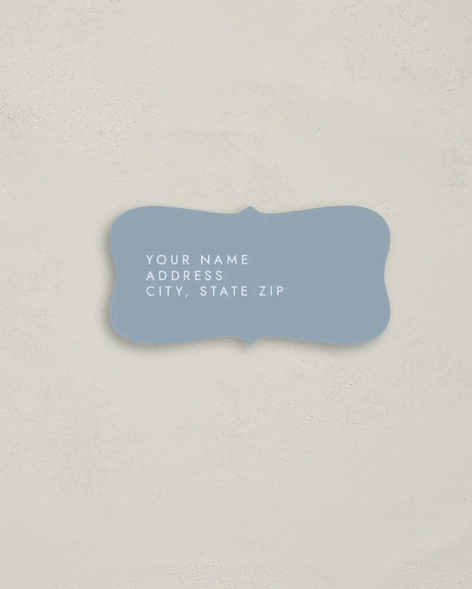 This is a 3" x 1½" Return Address Label called Ethereal Swaths printed in full color