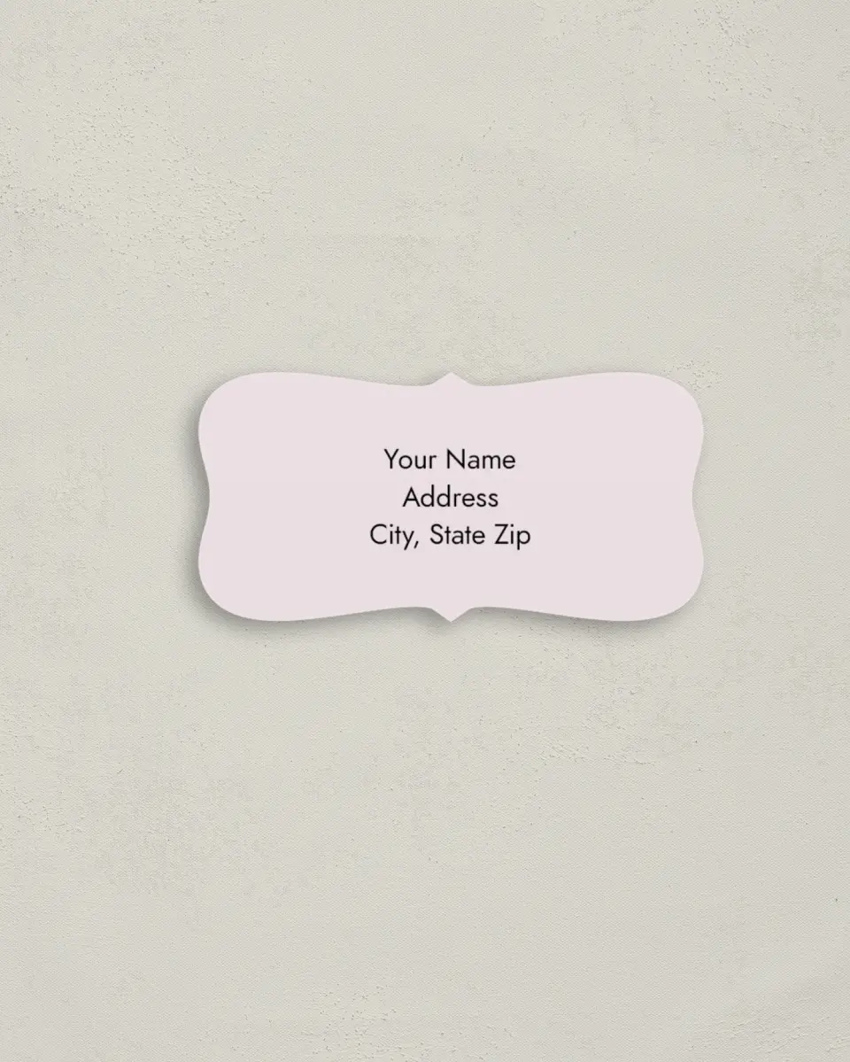 This is a 3" x 1½" Return Address Label called On the Reef printed in full color