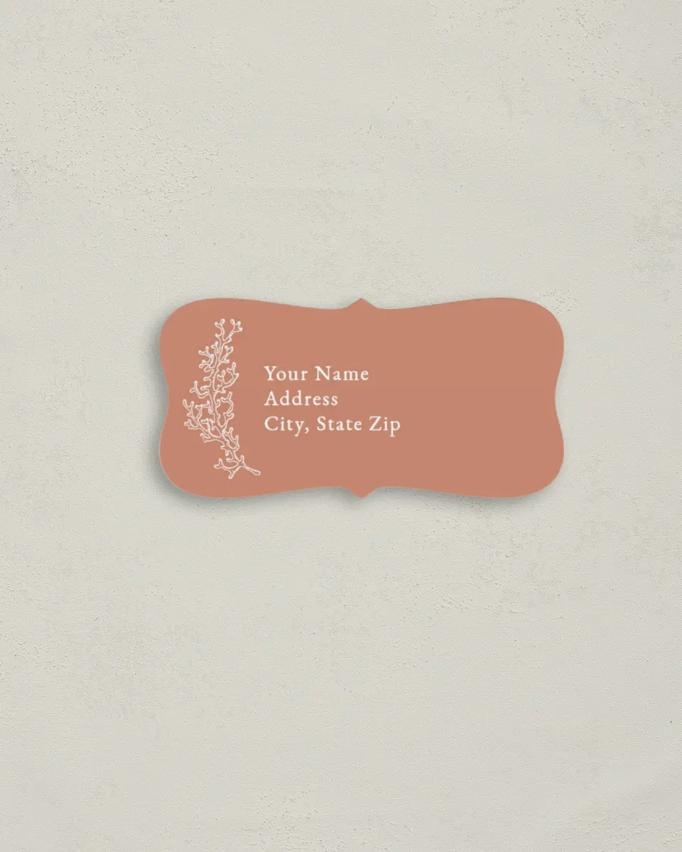 This is a 3" x 1½" Return Address Label called Tropical Heaven printed in full color