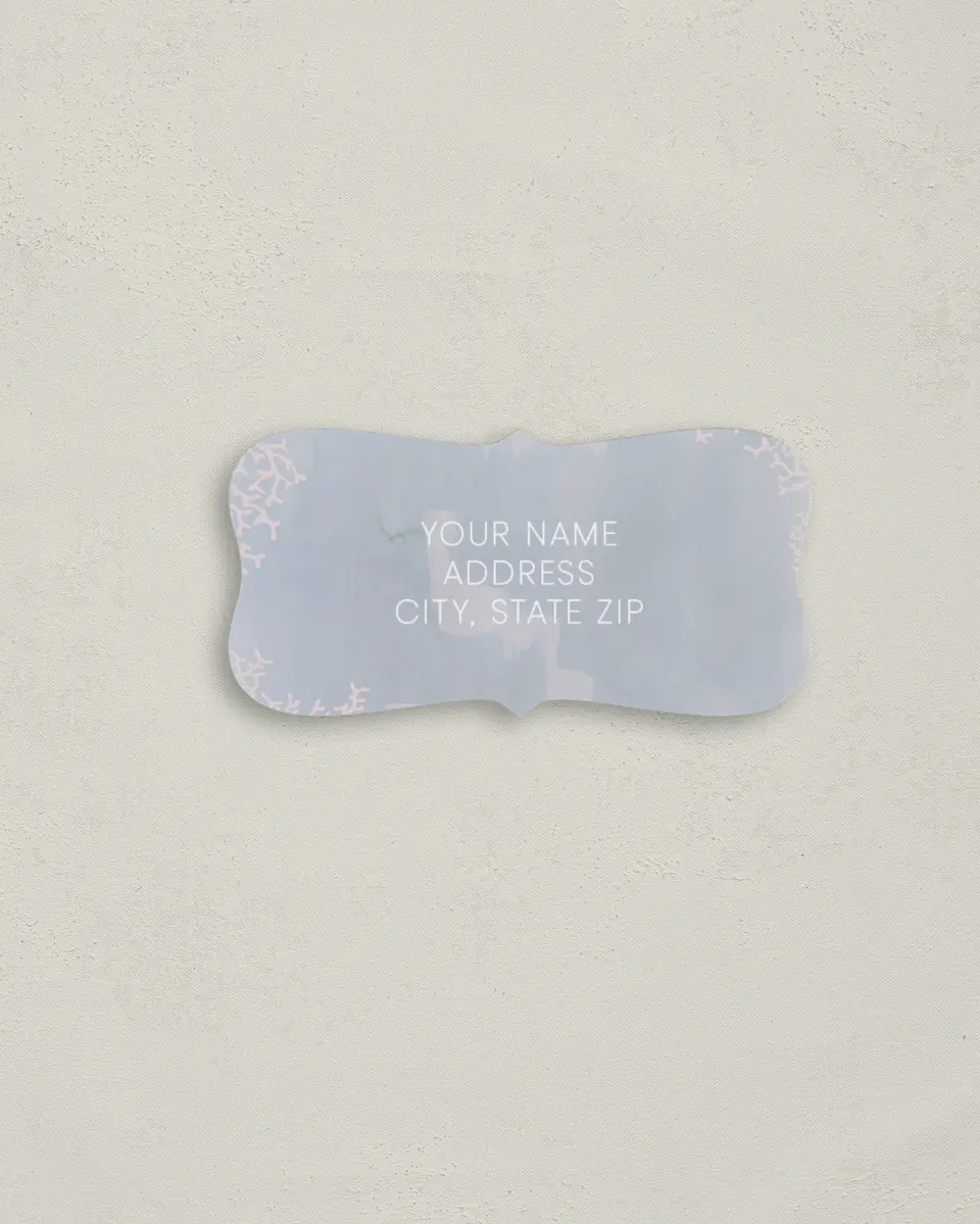This is a 3" x 1½" Return Address Label called Enchanting Sea printed in full color