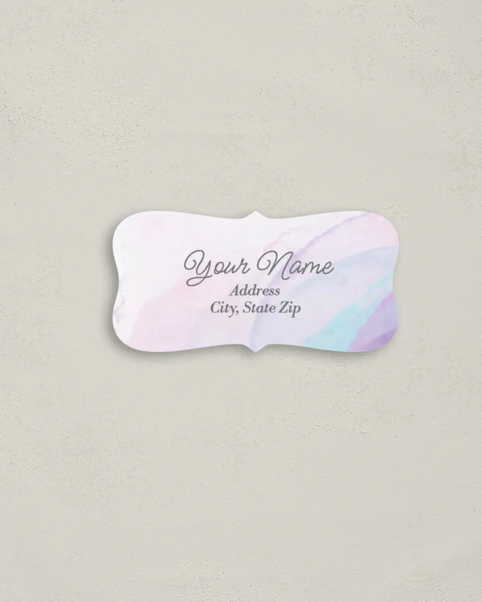 This is a 3" x 1½" Return Address Label called Joyful Enchantment printed in full color