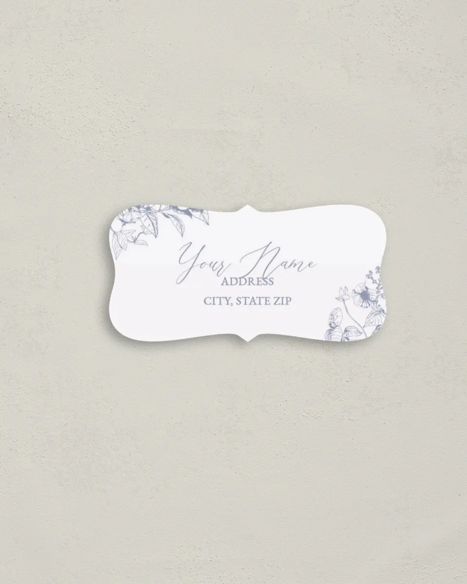 This is a 3" x 1½" Return Address Label called Gentle Bouquet printed in full color