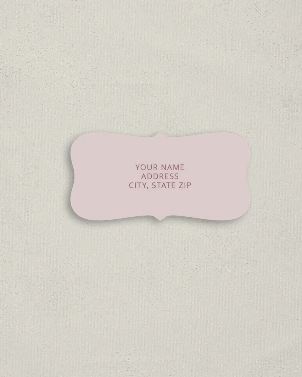 This is a 3" x 1½" Return Address Label called Tender Mist printed in full color