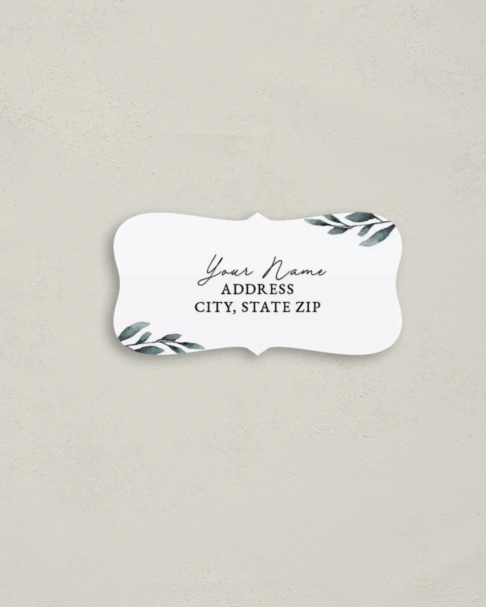 This is a 3" x 1½" Return Address Label called Pinecone Allure printed in full color