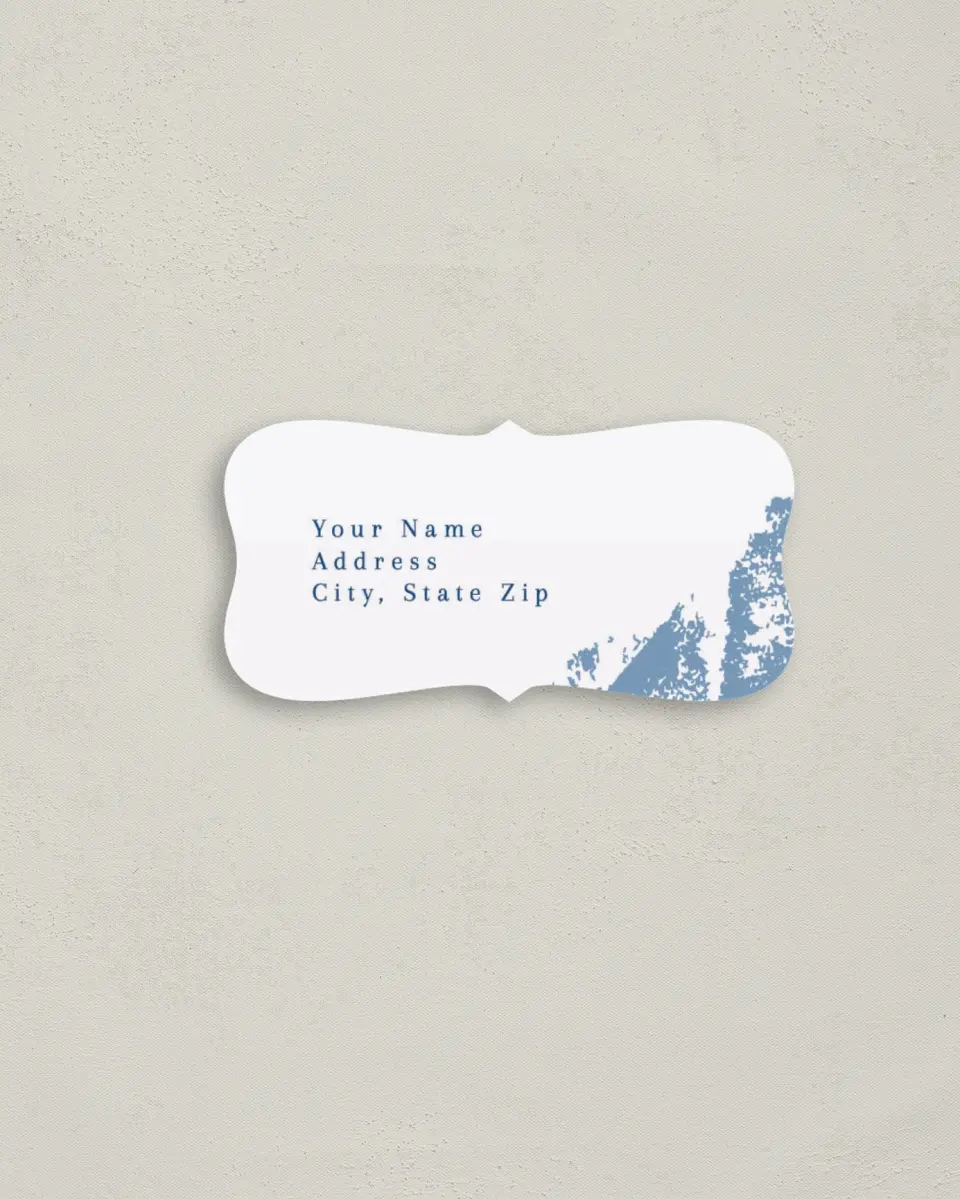 This is a 3" x 1½" Return Address Label called Set in Stone printed in full color