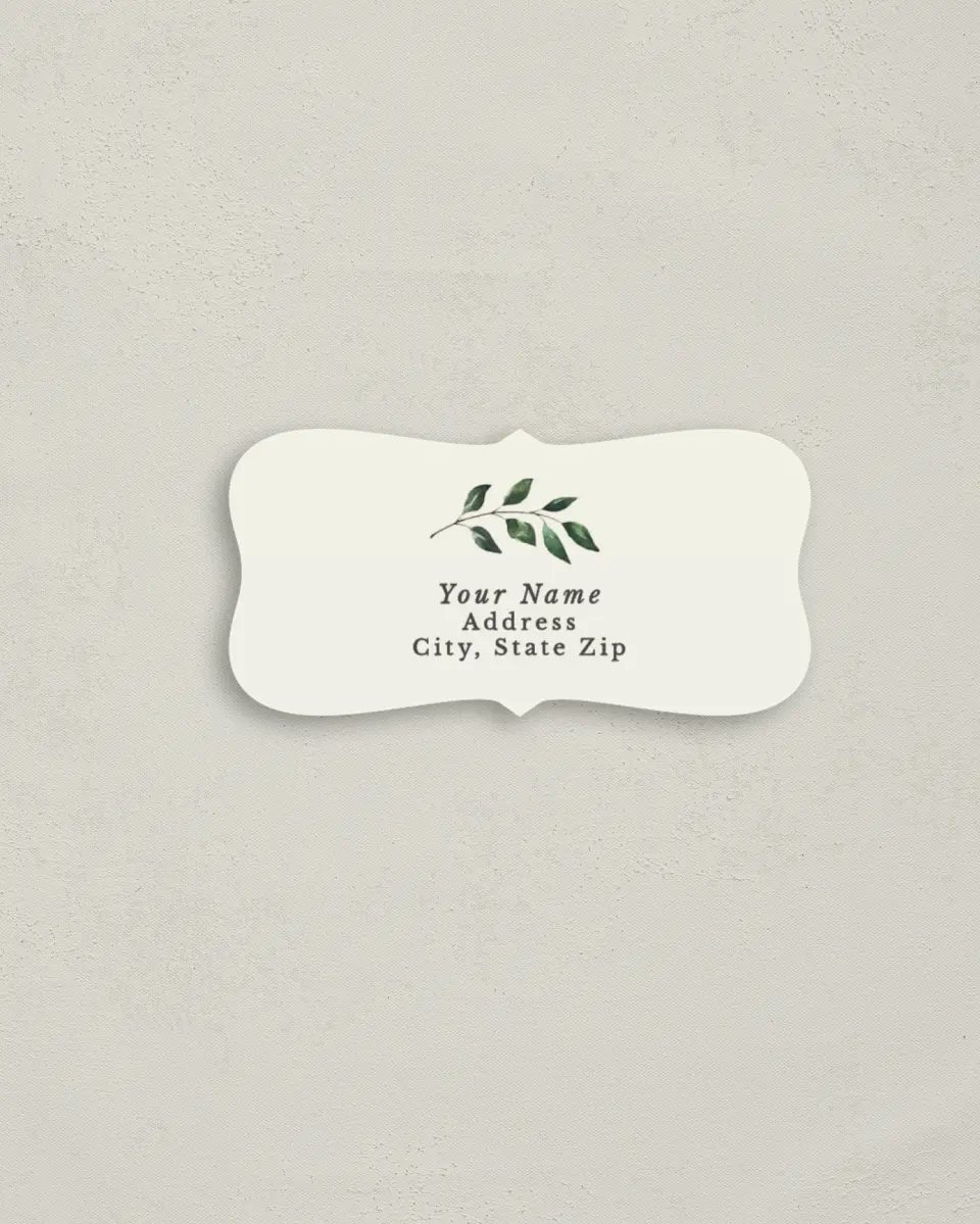 This is a 3" x 1½" Return Address Label called Golden Blooms printed in full color