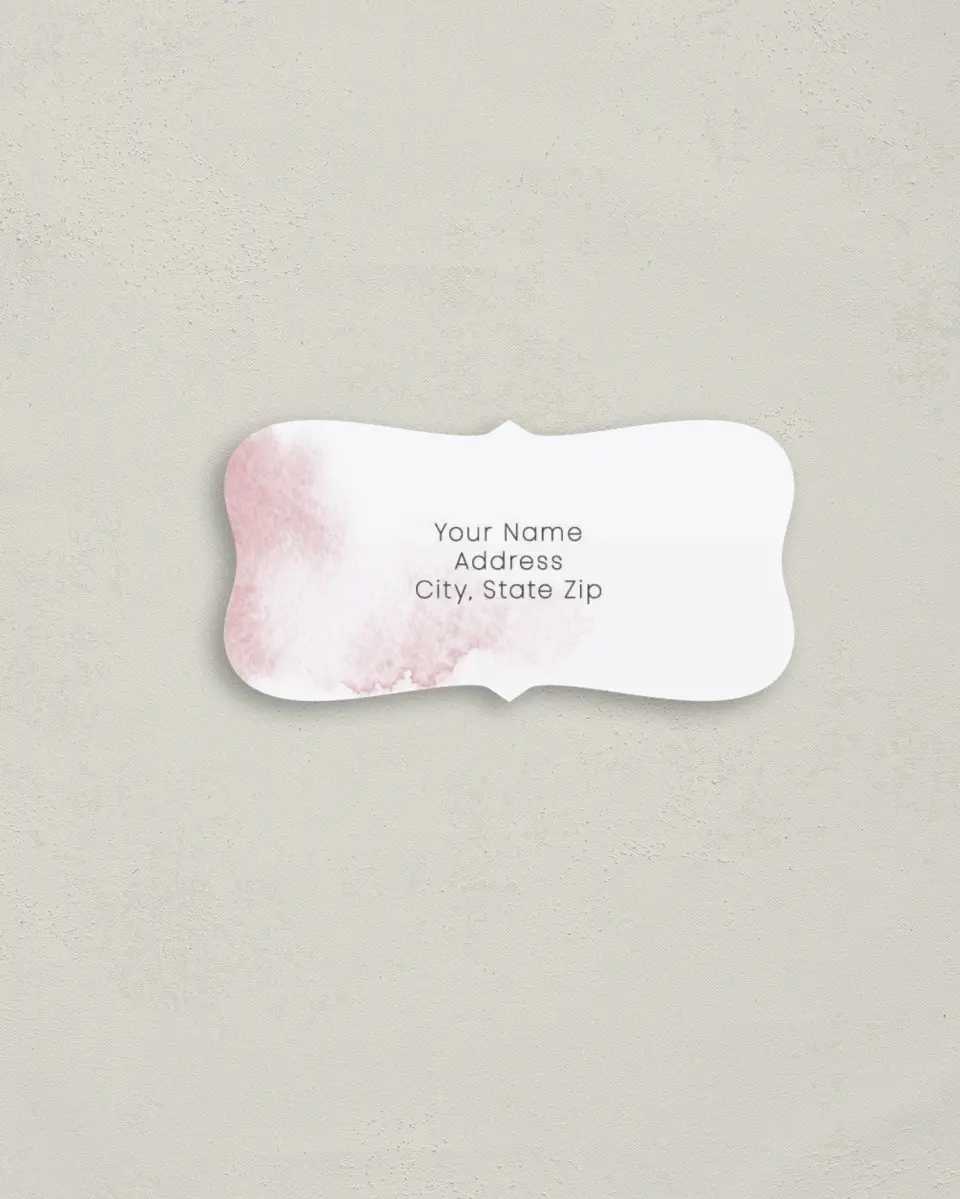 This is a 3" x 1½" Return Address Label called Watercolor Rapture printed in full color