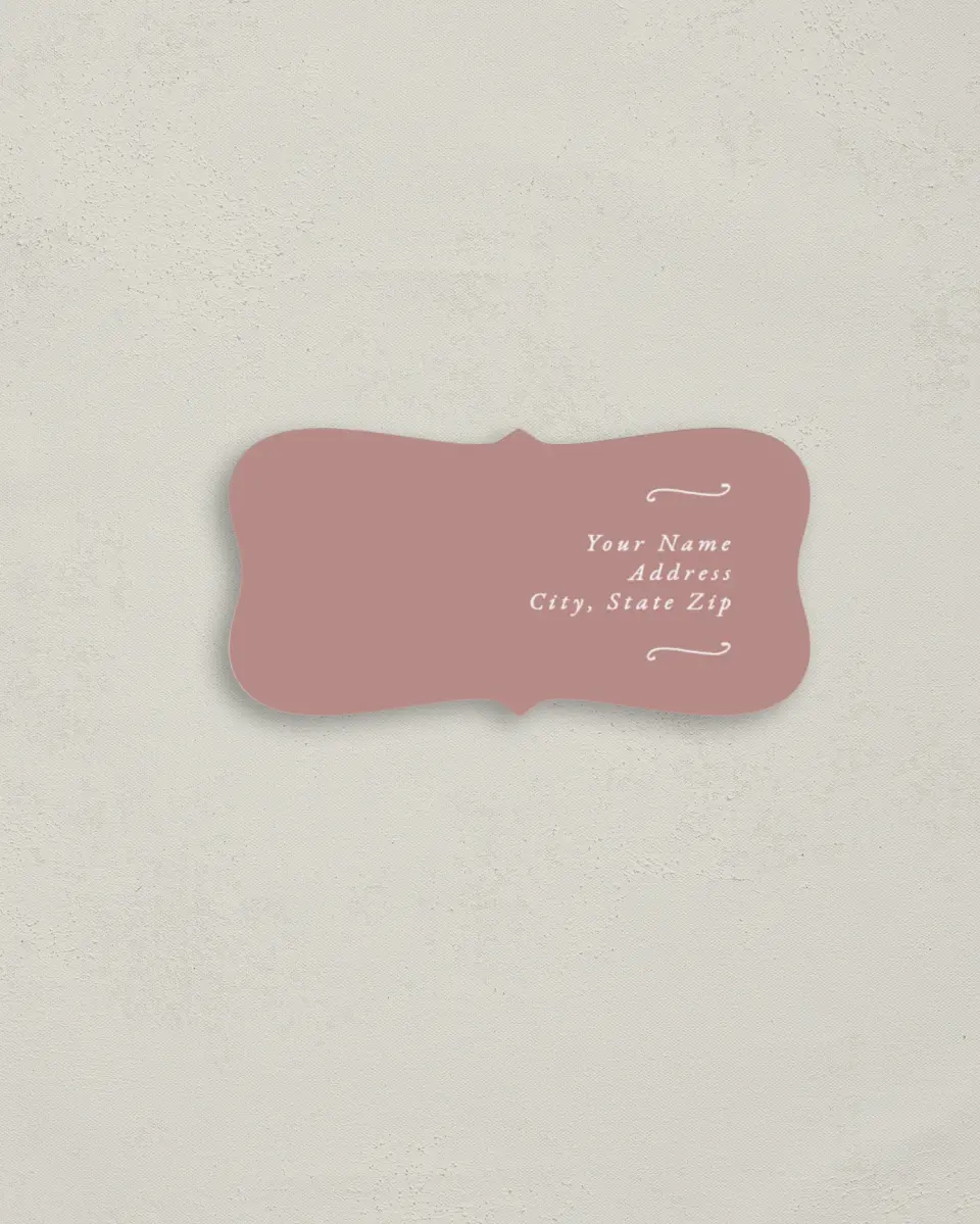 This is a 3" x 1½" Return Address Label called Modern Whisper printed in full color