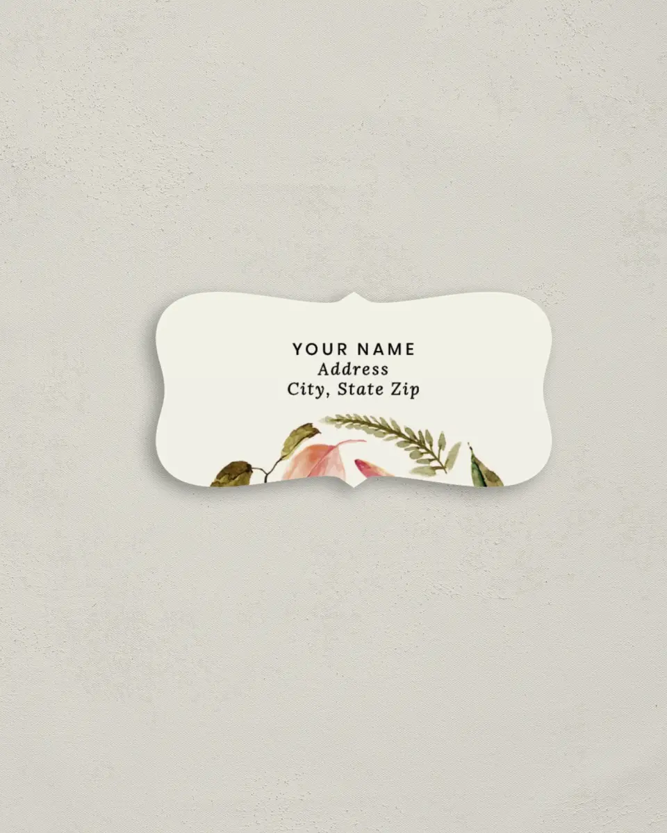 This is a 3" x 1½" Return Address Label called Faintly Fall printed in full color