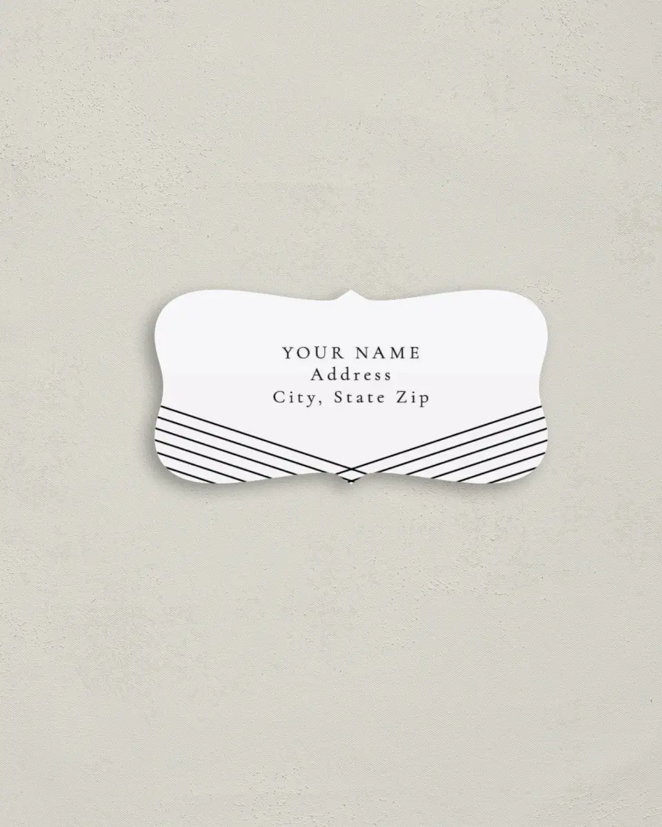 This is a 3" x 1½" Return Address Label called Dearest Lines printed in full color
