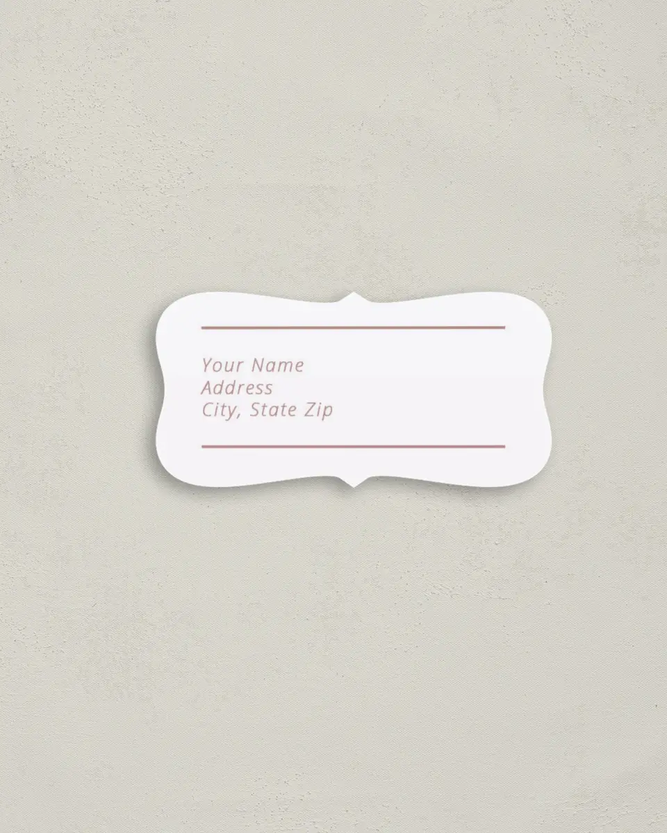 This is a 3" x 1½" Return Address Label called Neat Arrangement printed in full color
