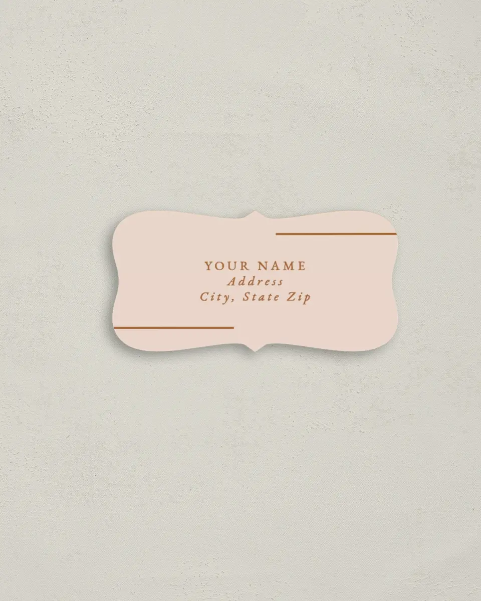 This is a 3" x 1½" Return Address Label called Adorable Duo printed in full color