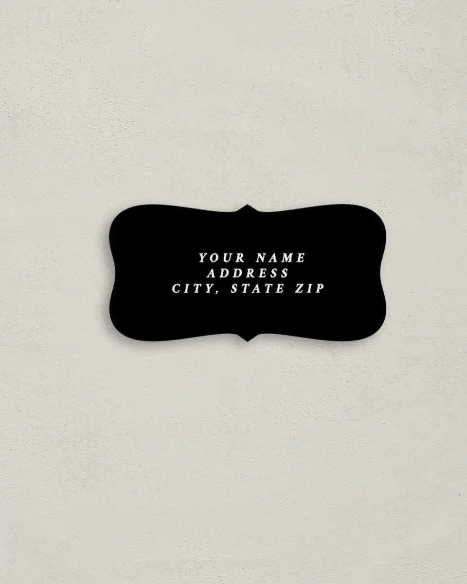 This is a 3" x 1½" Return Address Label called Framed Boxes printed in full color