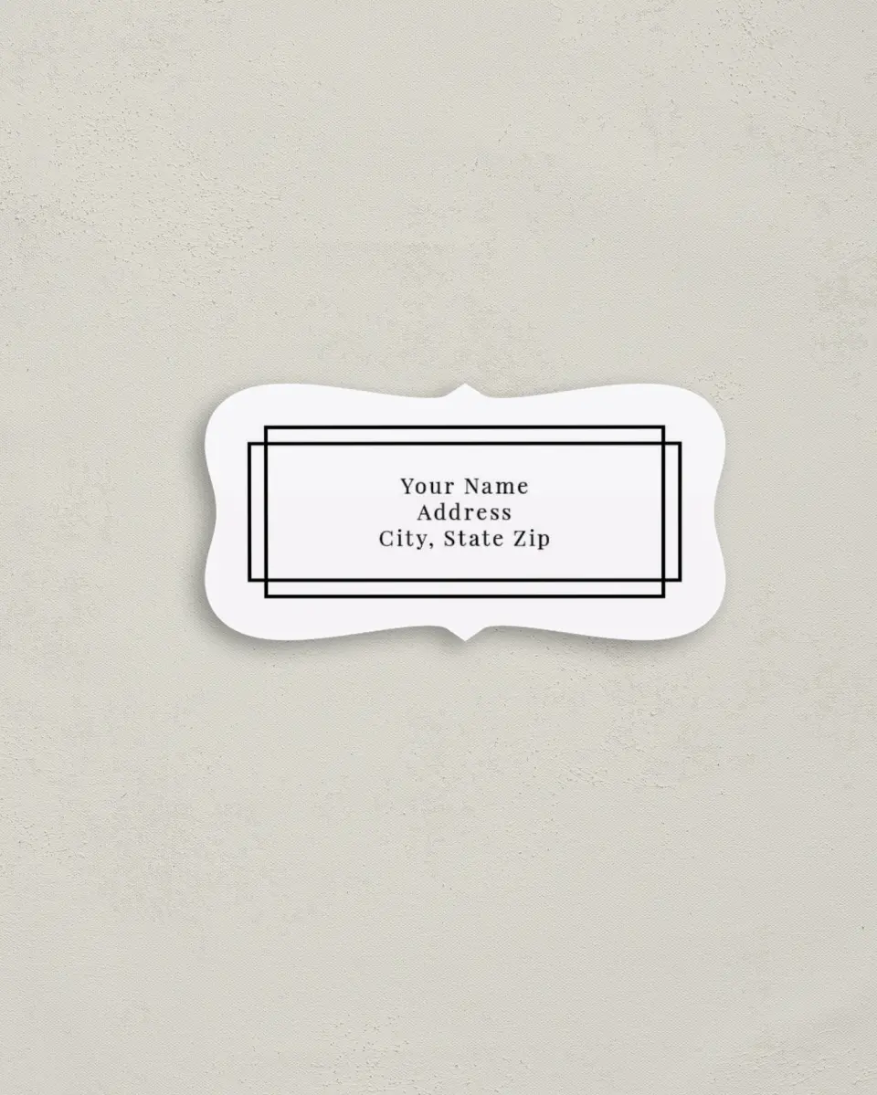 This is a 3" x 1½" Return Address Label called Because You're Mine printed in full color