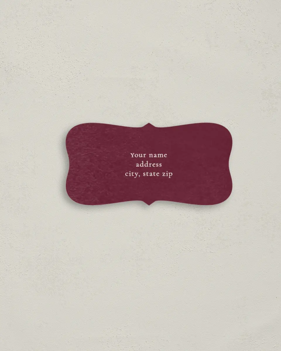 This is a 3" x 1½" Return Address Label called Floral Touch printed in full color