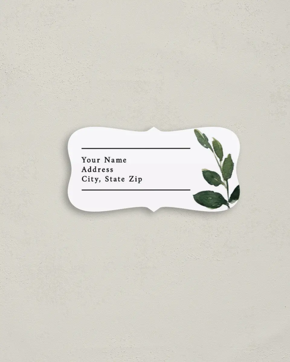 This is a 3" x 1½" Return Address Label called All for Love printed in full color