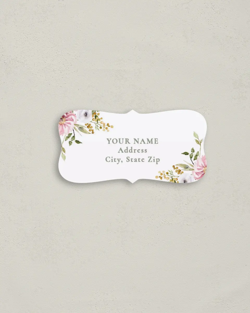 This is a 3" x 1½" Return Address Label called Minimalist Type printed in full color