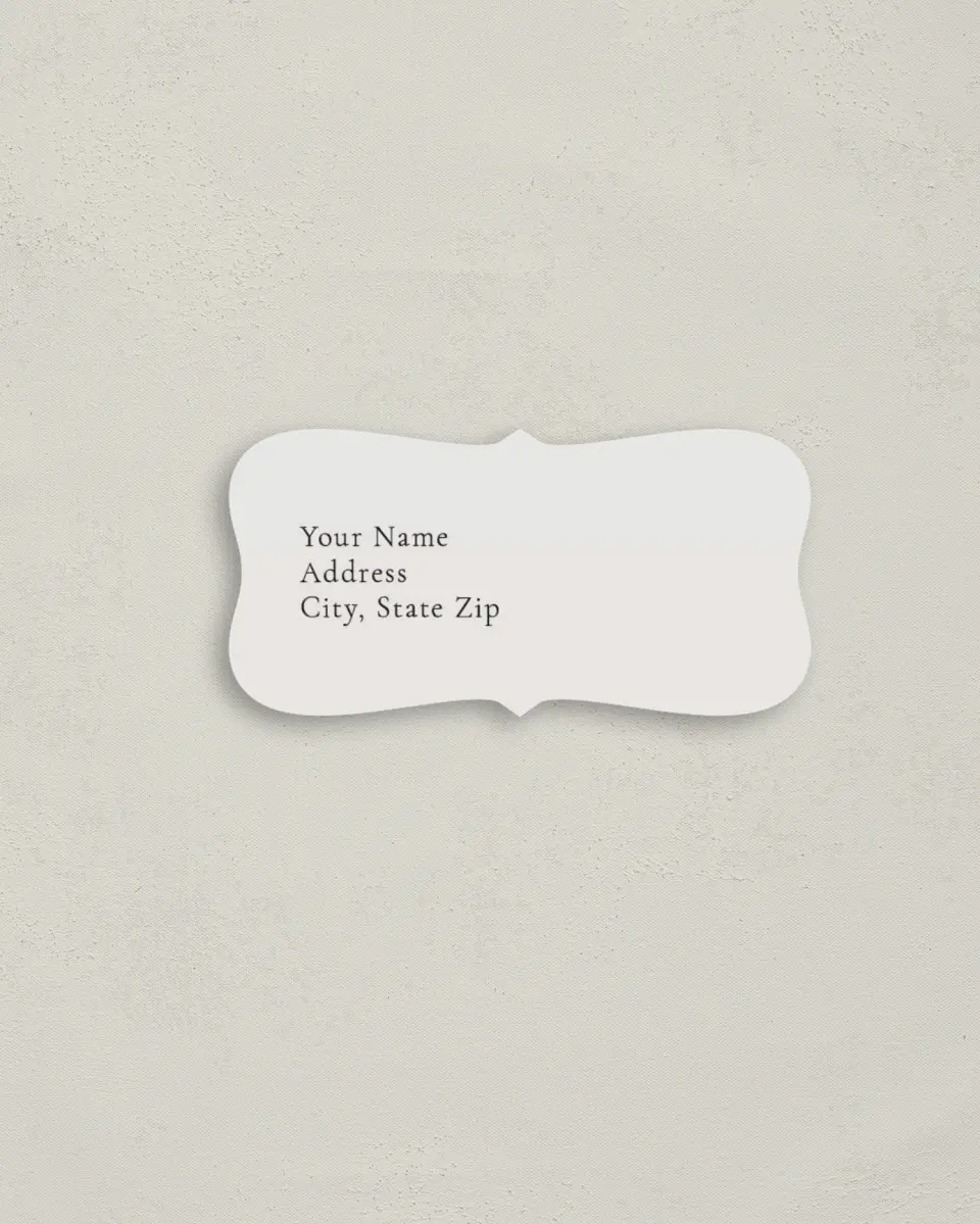 This is a 3" x 1½" Return Address Label called Together Always printed in full color