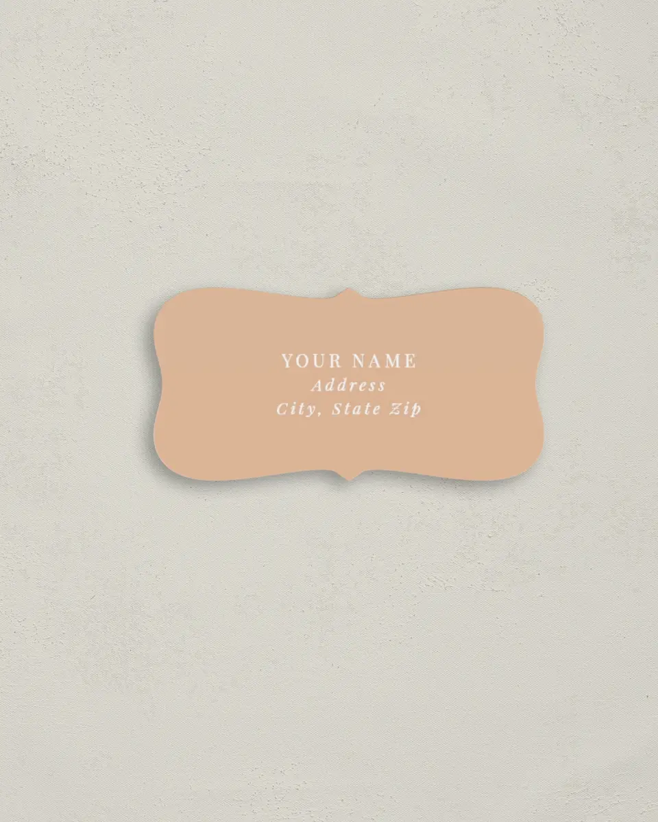 This is a 3" x 1½" Return Address Label called Boldly We Do printed in full color
