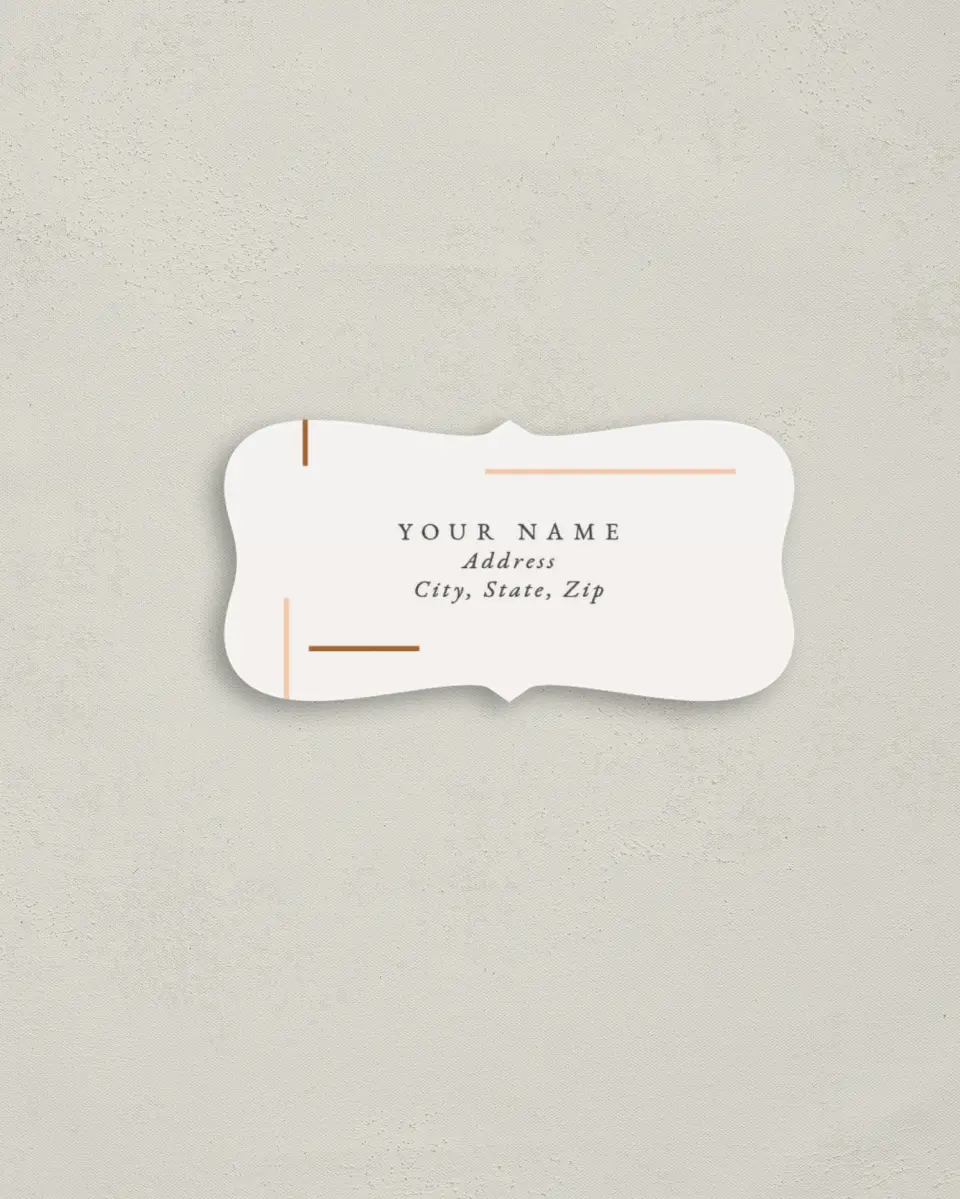 This is a 3" x 1½" Return Address Label called Playful Script printed in full color