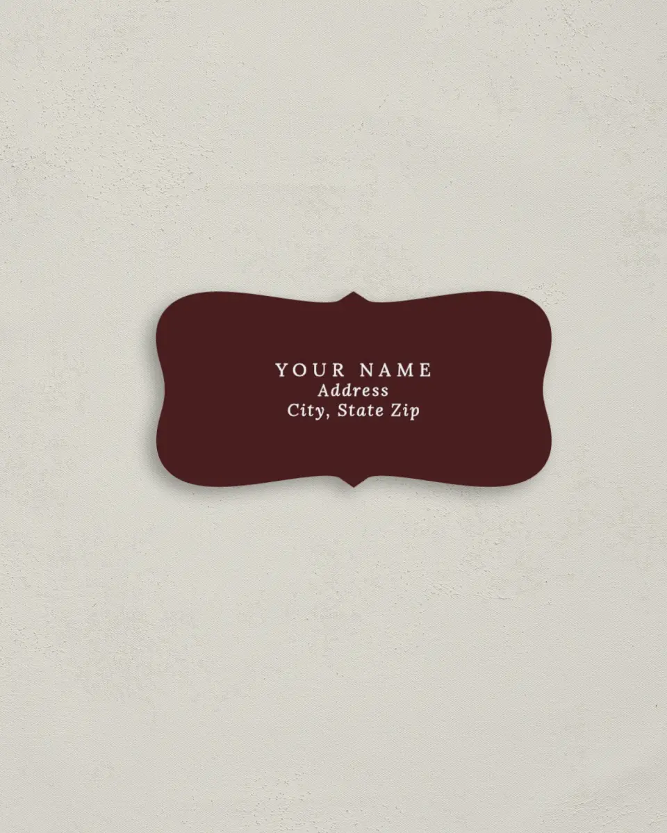 This is a 3" x 1½" Return Address Label called Enchanted Bliss printed in full color