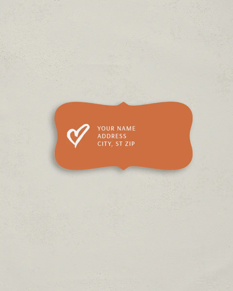 This is a 3" x 1½" Return Address Label called Celebrate Love printed in full color