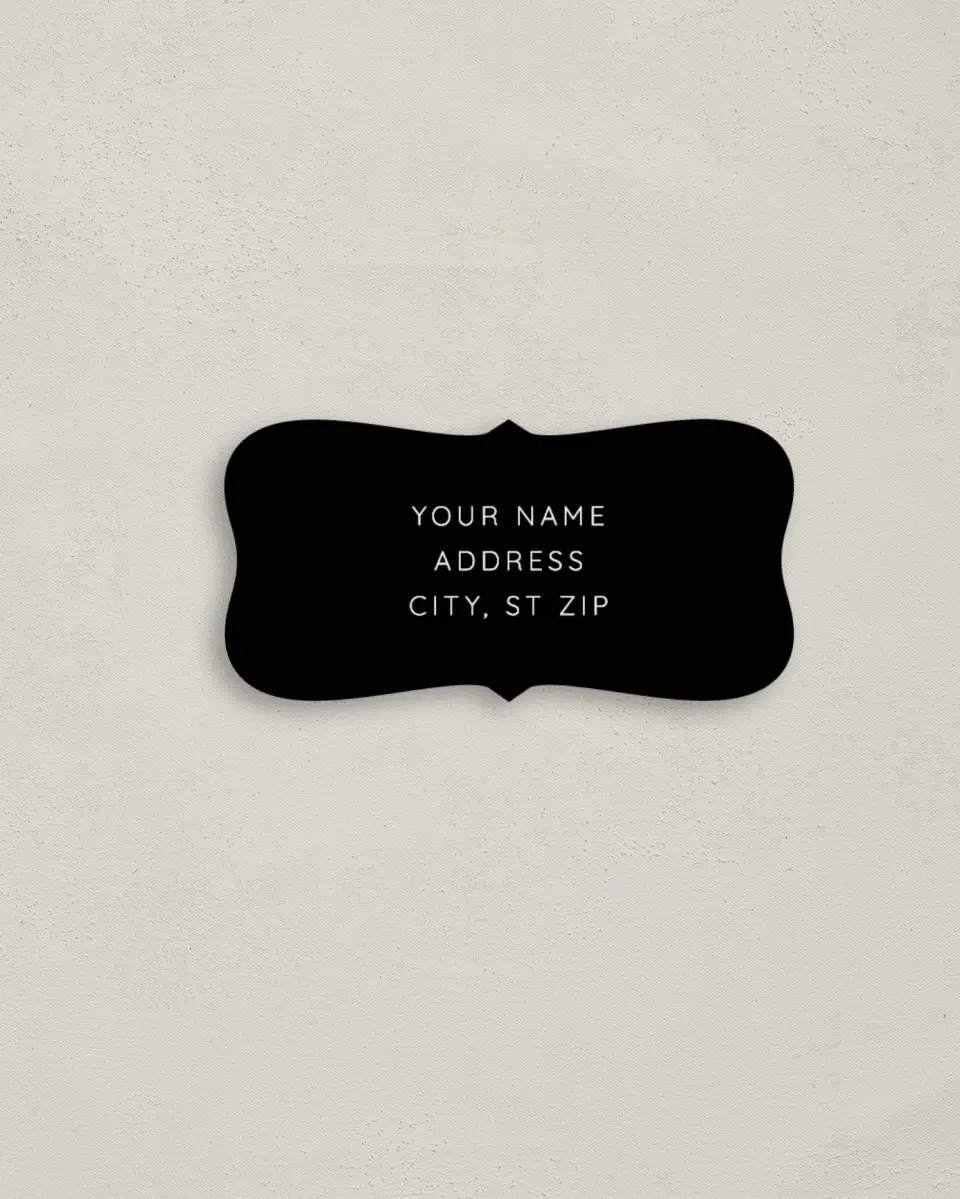 This is a 3" x 1½" Return Address Label called Connected printed in full color
