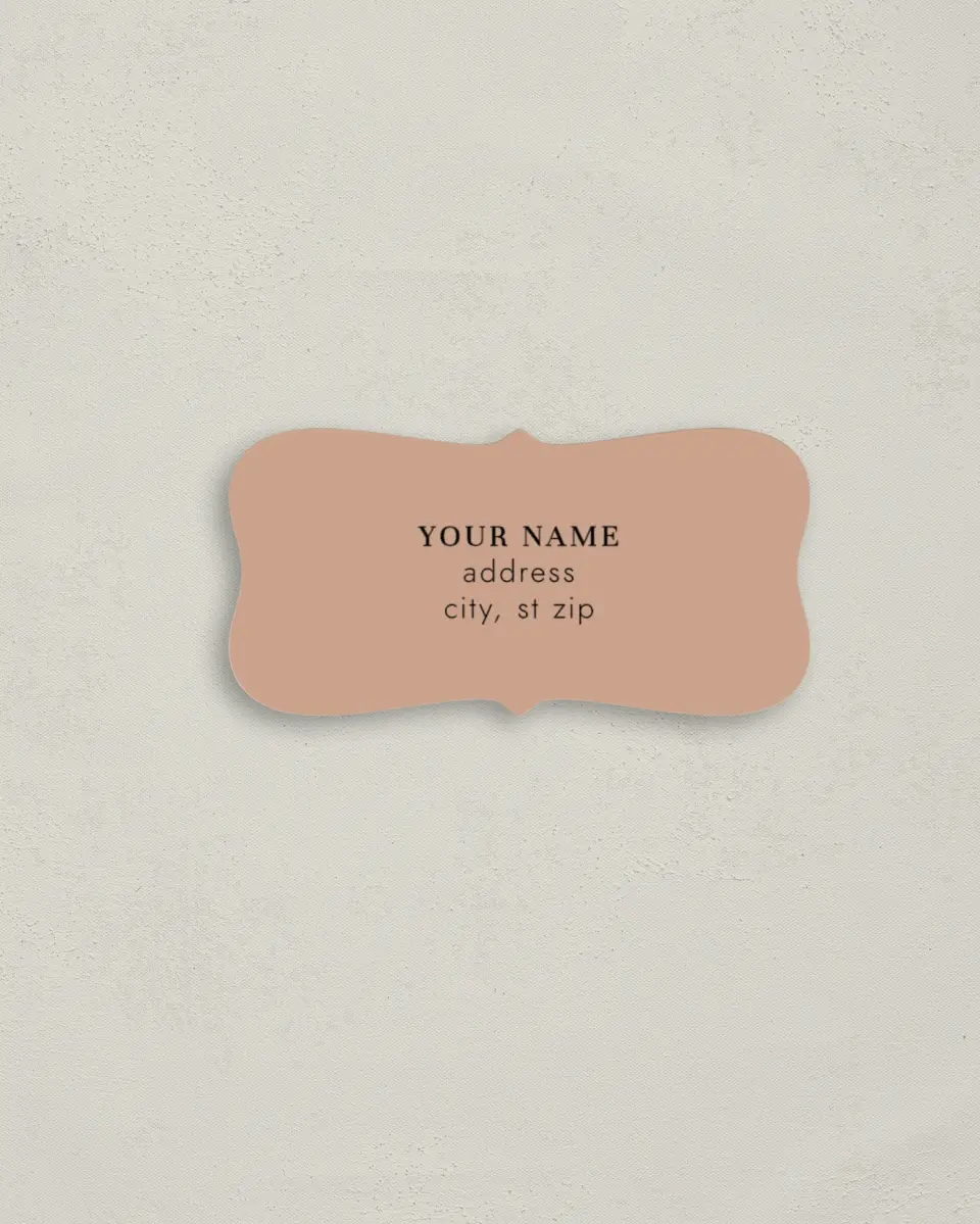 This is a 3" x 1½" Return Address Label called Our Adventure printed in full color