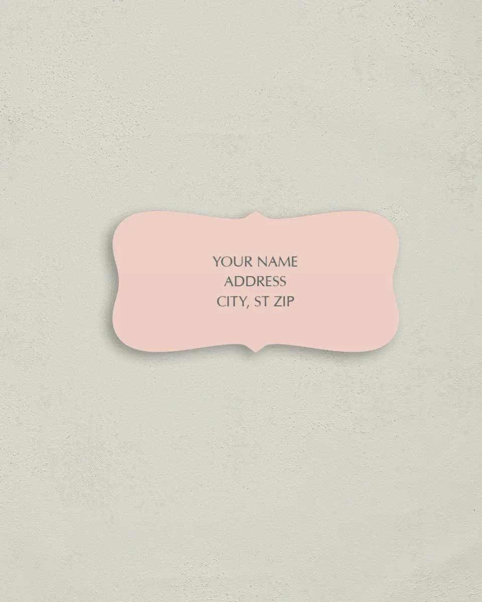 This is a 3" x 1½" Return Address Label called Mod Shapes printed in full color