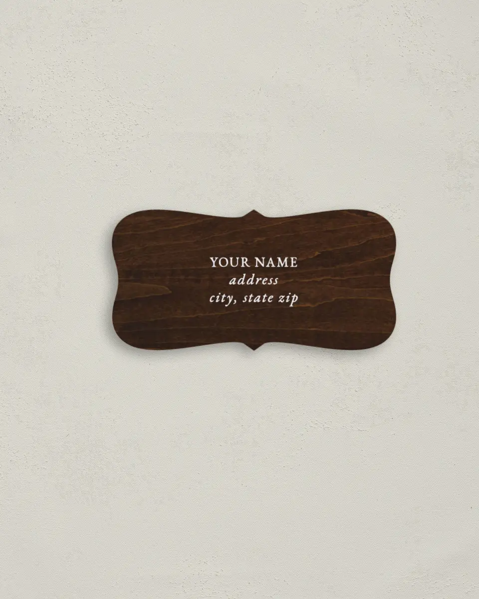 This is a 3" x 1½" Return Address Label called Rustic Antler printed in full color