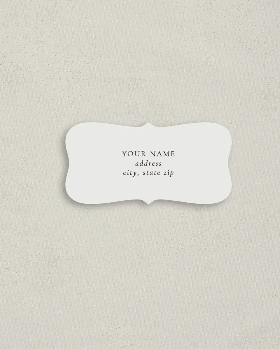 This is a 3" x 1½" Return Address Label called Simply Elegant printed in full color